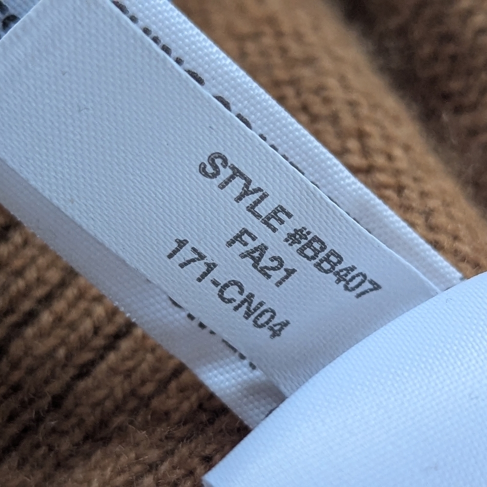 J.Crew Cashmere Wool‎ Recycled Blend Sweater Camel Tan Cozy Oversized L - Picture 12 of 12
